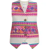 IZIA Colete azul cobalto / amarelo claro / magenta / branco natural
