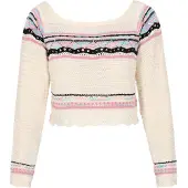 IZIA Pullover azure / cor-de-rosa / preto / offwhite
