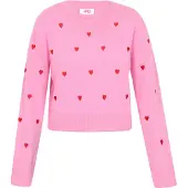 Mymo Pullover cor-de-rosa / vermelho escuro