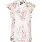 Dreimaster Blusa creme / azul pastel / cáqui / rosé