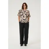 Kaffe Blusa 'Paco' bege / alperce / preto