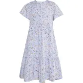 Dreimaster Vestido azul claro / verde relva / magenta / rosa claro