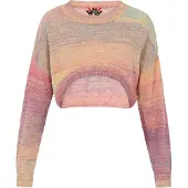 Mymo Pullover verde / rosa