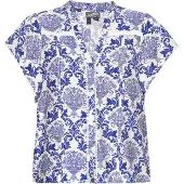 Dreimaster Blusa azul escuro / branco
