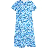 IZIA Vestido azul / branco
