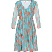 IZIA Vestido aqua / laranja