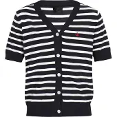 Dreimaster Klassik Casaco de malha azul noturno / branco