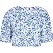 Mymo Blusa 'Spring Summer' azul / verde / orquídea / branco