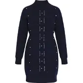 Faina Vestido de malha marinho