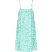 Mymo Vestido de verão 'Spring Summer' turquesa / branco