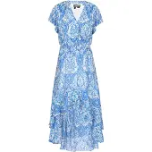 Dreimaster Vestido turquesa / branco