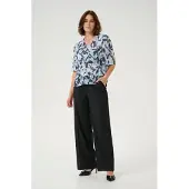 Kaffe Blusa 'KAElina' azul claro / cinzento escuro / preto / branco