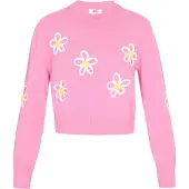 Mymo Pullover 'Back To School' amarelo / rosa claro / branco