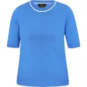 Faina Pullover 'Fashion Look' azul / branco