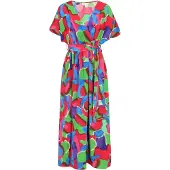 IZIA Vestido azul real / verde / roxo / vermelho