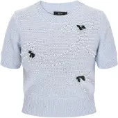 Faina Pullover 'Fashion Look' azul pastel / branco