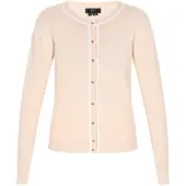 Faina Casaco de malha nude / branco