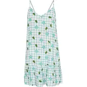Mymo Vestido de verão 'Spring Summer' turquesa / amarelo / verde / branco