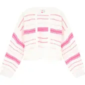 IZIA Casaco de malha rosa / offwhite
