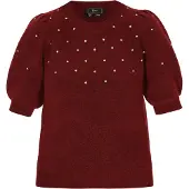 Faina Pullover vermelho escuro