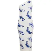 Mymo Vestido azul / branco