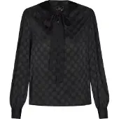Faina Blusa 'Fashion Look' antracite / preto