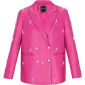 Faina Blazer 'Fashion Look' fúcsia / branco pérola