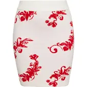Ebeeza Saia vermelho / branco lã