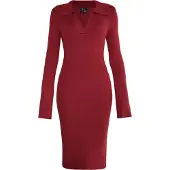 Faina Vestido vermelho vinho