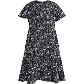 Dreimaster Vestido bege / verde escuro / roxo / preto