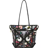 MyMo Pop Mala de ombro 'Pop Eyetheme' cinzento / vermelho / preto / branco