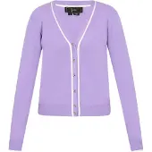 Faina Casaco de malha lavanda / branco