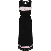 IZIA Vestido de malha azul claro / rosa claro / preto / branco