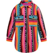 Mymo KIDS Casaco meia-estação turquesa / laranja escuro / rosa / preto