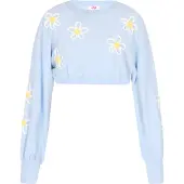 Mymo Pullover azul ciano / amarelo / branco