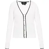 Faina Casaco de malha preto / offwhite