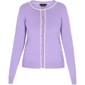 Faina Casaco de malha lavanda / branco