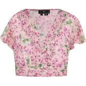 Faina Blusa verde / roxo / rosa