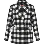 MyMo ROCKS Blazer cinzento claro / preto / branco