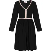 IZIA Vestido 'Festival' amarelo / cor-de-rosa / preto / branco