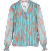 IZIA Blusa azul / laranja