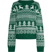 Mymo KIDS Pullover 'Mimo' verde / branco