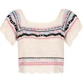 IZIA Pullover azul claro / cor-de-rosa / preto / branco natural