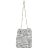 Faina Mala de ombro prata / transparente