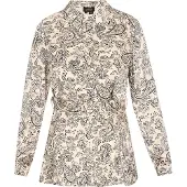 Usha Blusa 'Fashion Look' creme / preto