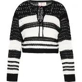IZIA Pullover 'Fashion Look' preto / branco