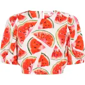 Mymo Blusa verde / rosa escurecido / vermelho vivo / offwhite