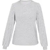 Usha Pullover 'Fashion Look' cinzento claro