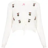 Mymo Pullover 'Comfy' abe / cor-de-rosa / vermelho claro / branco