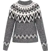 Dreimaster Pullover cinzento / preto / branco